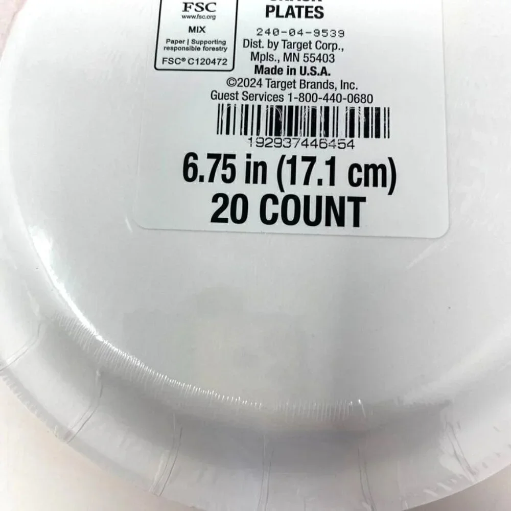 Target 2-Pack 20ct Easter Paper Snack Plates Happy Spring Rabbit Spritz™ E3